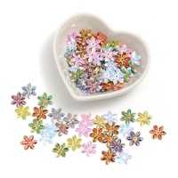 Paillettes de fleurs 3D multicolores de 1,2 cm - 5 gr