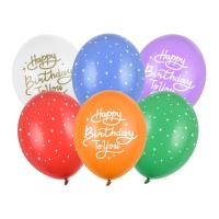 Ballons en latex multicolores 