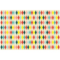 Nappe à motifs de losanges colorés de 1,80 x 1,20 m