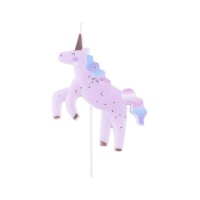 Bougie licorne lilas de 10 x 8 cm - PME - 1 unité