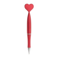 Stylo coeur rouge métallisé - 1 unité