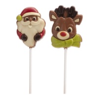 Sucettes de chocolat de Noël assorties de 20 g - Dekora - 1 unité