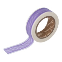 Ruban washi de contour lilas - 10 m