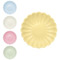 Assiettes en forme de fleur de 23 cm - 6 unités