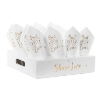 Support avec cônes pour confettis de 23 x 32 x 8 cm - PartyDeco