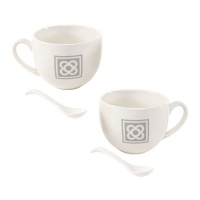 Tasse de café Panot de 265 ml avec cuillère - 2 unités