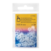 Boutons à pression de 0,8 cm en nylon - Pony - 24 paires