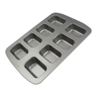 Moule rectangulaire en acier de 37,3 x 26,1 x 3,6 cm - PME - 8 cavités