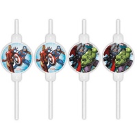 Pailles Avengers de 22 cm - 4 unités