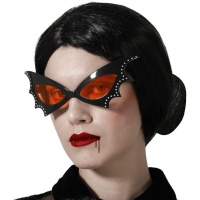 Lunettes de vampire orange et noire