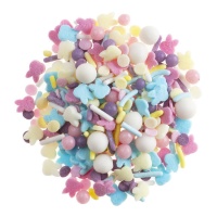 Mélange de sprinkles colorés et lapins de 56 g - Dekora