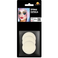 Éponges de maquillage rondes - 3 unités