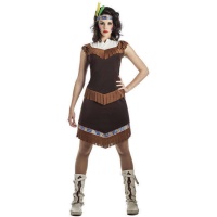 Costume d'indienne apache foncé pour femme