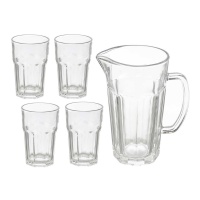 Carafe de 1,3 L avec 4 verres de 315 ml - 5 pièces