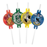 Pailles Harry Potter de 22 cm - 4 unités