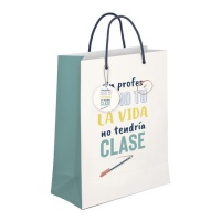 Sac cadeau de 18 x 10 x 2,3 cm de Sans des professeurs comme vous, la vie n'aurait pas de classe - 1 unité