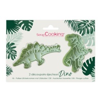 Emporte-pièces Dinosaur verts - Scrapcooking - 2 unités