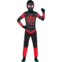 Costume d'homme-araignée noir et rouge pour enfant