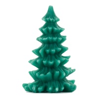 Bougie en forme de sapin de 10 cm - 1 unité