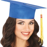 Toque de graduation bleu