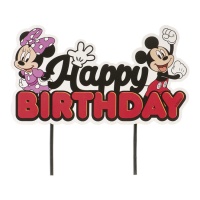 Topper de Joyeux Anniversaire de Mickey et Minnie Mouse - Dekora