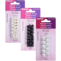 Boutons en perle de cristal de 0,8 cm - Hobby & Crafting Fun - 50 unités