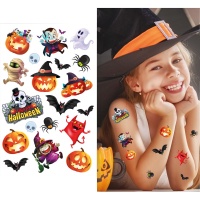 Tatouages temporaires amusants d'Halloween - 1 feuille