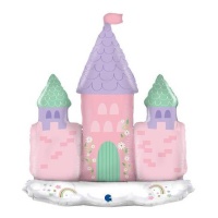 Ballon château magique rose de 74 cm - Grabo