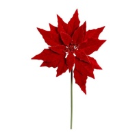 Branche décorative de fleur de Noël de 62 cm - 1 unité