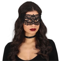 Masque en dentelle noire