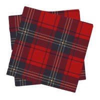 Serviettes en tartan de 16,5 cm - 20 unités