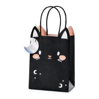 Sac cadeau chat noir de 18 x 14 x 8 cm - 1 unité