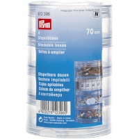 Boîtes empilables rondes de 7 cm - Prym - 4 unités