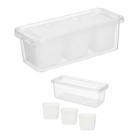 Organisateur de 28,2 x 12 x 8,8 cm avec 3 compartiments hauts