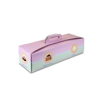 Boîte de 29 x 11 x 10 cm pour gâteau rectangulaire décoré