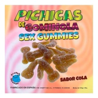 Bonbons gélifiés en forme de pénis goût cola avec sucre - 125 gr