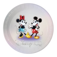 Assiettes Mickey Vintage de 23 cm - 8 unités