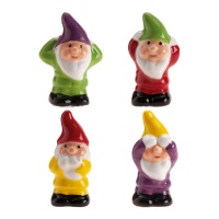 Figurines pour galette des rois de petits nains colorés de 3 cm - Dekora - 50 unités