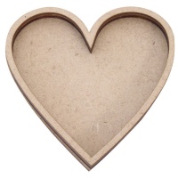 Shaker en bois en forme de coeur de 12,5 x 12,5 cm - Artis décor