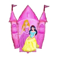 Ballon château avec princesses de 87 x 78 cm - Conver Party