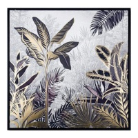 Tableau jungle doré de 60 x 60 cm - DCasa