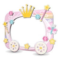 Cadre pour photocall en forme de Carrosse de princesse de 80 x 60 cm