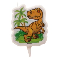 Bougie Dinosaure 2D de 7,5 cm - 1 unité