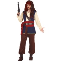 Costume de pirate Jack bleu pour homme