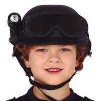 Casque antiémeute avec lampe frontale pour enfant