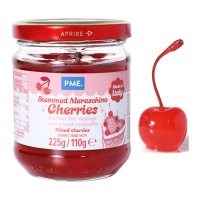 Cerises Maraschino rouges avec queue de 225 g