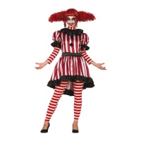 Costume de clown maléfique pour femme