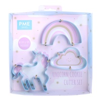 Emporte-pièces motifs licorne - PME - 3 unités