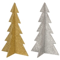 Sapin de Noël avec paillettes de 19 cm - 1 unité