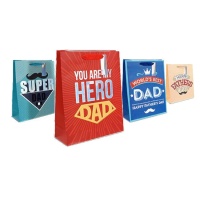 Sac cadeau de 32 x 26 x 12,5 cm Super Papa - 1 unité